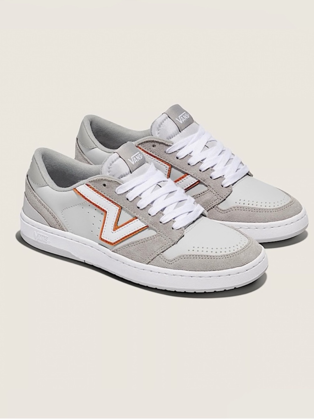 Vans Lowland 2.0 Shoe Tri-Tone Grey Orange Women 10.0 US.